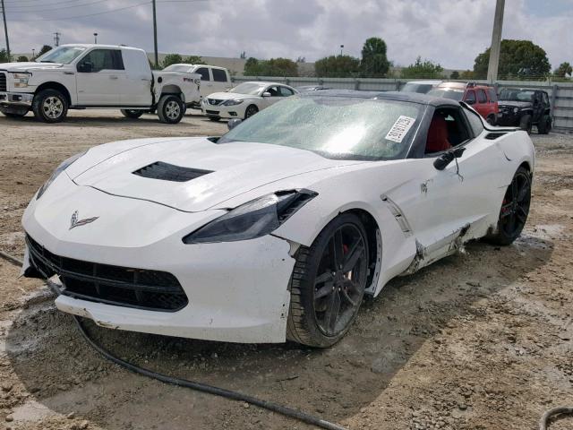 1G1YL2D78E5132357 - 2014 CHEVROLET CORVETTE S WHITE photo 2