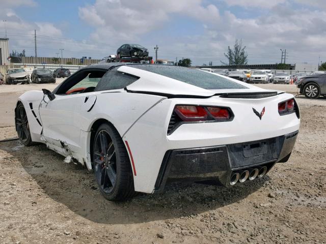 1G1YL2D78E5132357 - 2014 CHEVROLET CORVETTE S WHITE photo 3