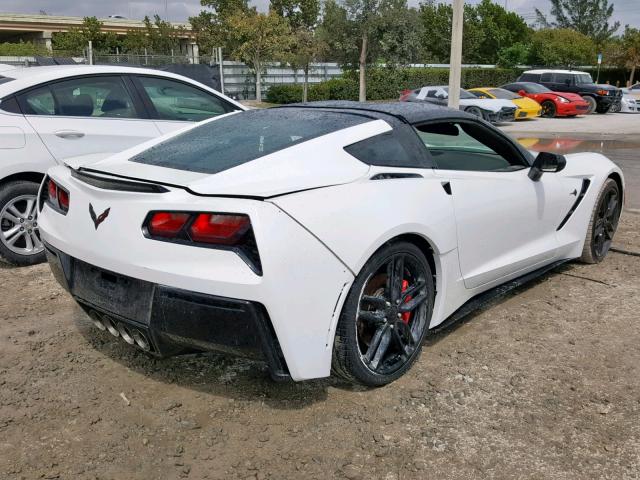 1G1YL2D78E5132357 - 2014 CHEVROLET CORVETTE S WHITE photo 4