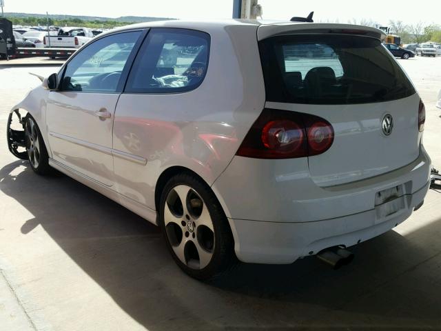 WVWEV71K56W075640 - 2006 VOLKSWAGEN NEW GTI WHITE photo 3