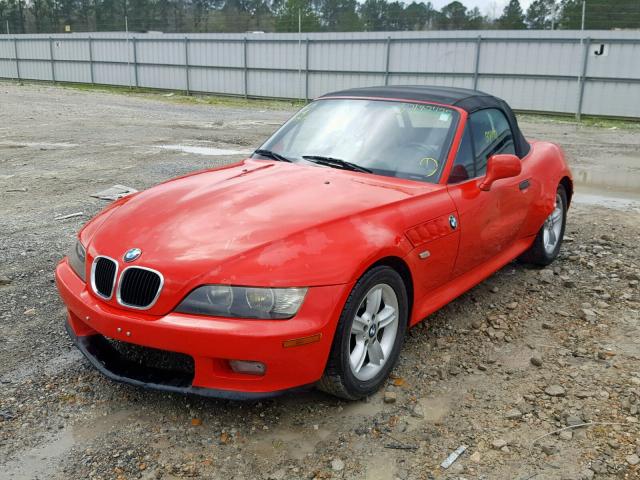 WBACH9349YLF88760 - 2000 BMW Z3 2.3 RED photo 2