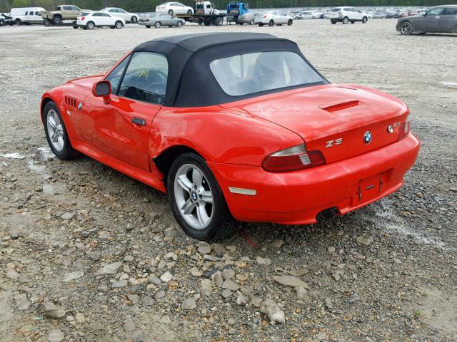 WBACH9349YLF88760 - 2000 BMW Z3 2.3 RED photo 3