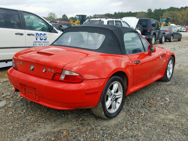 WBACH9349YLF88760 - 2000 BMW Z3 2.3 RED photo 4