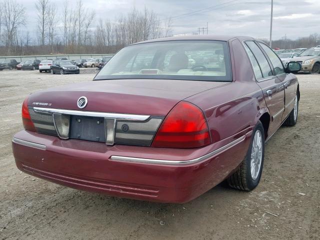 2MEHM75V09X623295 - 2009 MERCURY GRAND MARQ RED photo 4