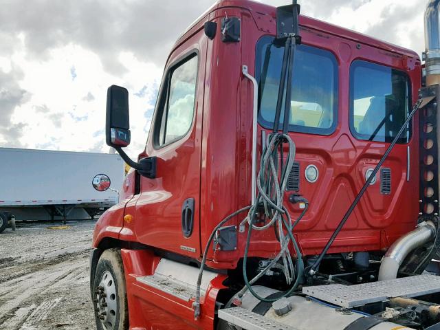 1FUJGEDR39LAH2786 - 2009 FREIGHTLINER CASCADIA 1 RED photo 9