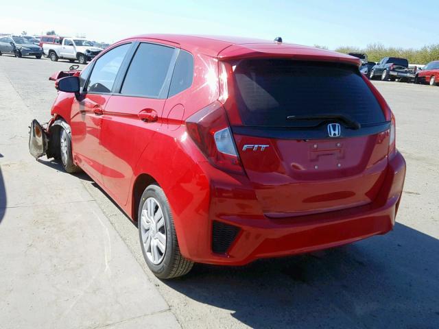 JHMGK5H55GS006699 - 2016 HONDA FIT LX RED photo 3