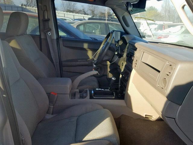 1J8HG48K37C670784 - 2007 JEEP COMMANDER SILVER photo 5