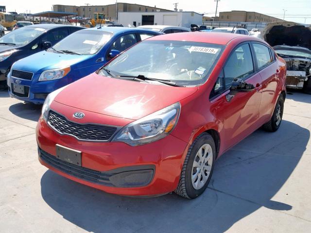 KNADM4A37C6084094 - 2012 KIA RIO LX RED photo 2