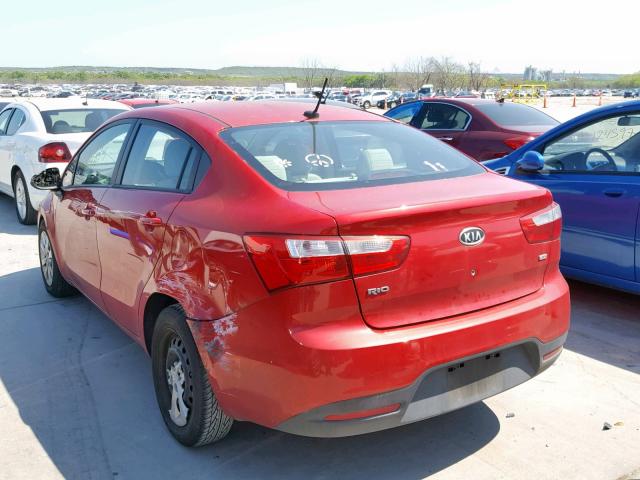 KNADM4A37C6084094 - 2012 KIA RIO LX RED photo 3