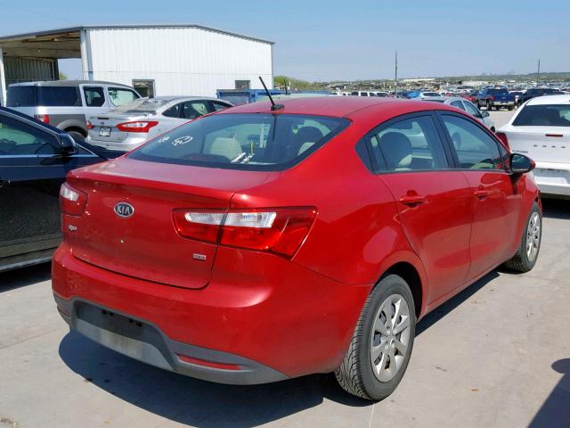 KNADM4A37C6084094 - 2012 KIA RIO LX RED photo 4