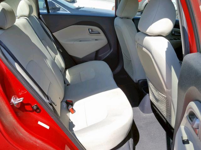 KNADM4A37C6084094 - 2012 KIA RIO LX RED photo 6