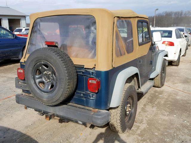 1J4FY29P5VP502543 - 1997 JEEP WRANGLER / BLUE photo 4