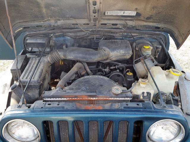 1J4FY29P5VP502543 - 1997 JEEP WRANGLER / BLUE photo 7