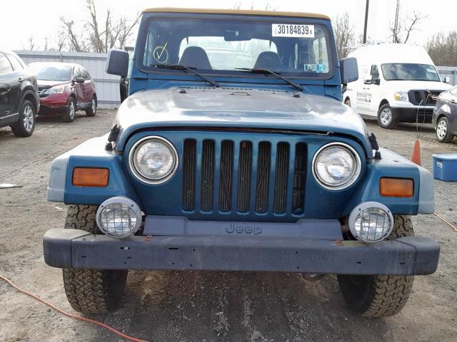 1J4FY29P5VP502543 - 1997 JEEP WRANGLER / BLUE photo 9