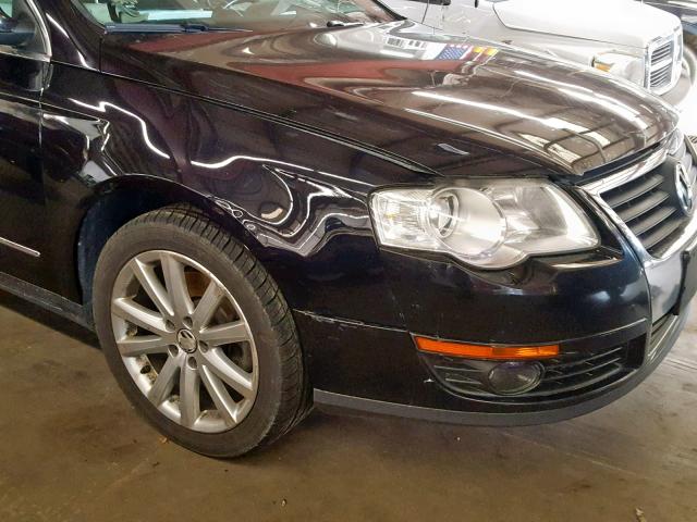 WVWJK7AN1AE159342 - 2010 VOLKSWAGEN PASSAT KOM BLACK photo 9