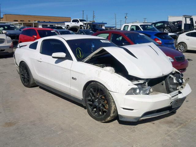 1ZVBP8CF5C5241303 - 2012 FORD MUSTANG GT WHITE photo 1