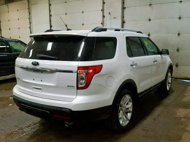 1FM5K8F86DGB38162 - 2013 FORD EXPLORER L WHITE photo 4