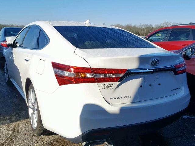 4T1BK1EB1EU106018 - 2014 TOYOTA AVALON BAS WHITE photo 3