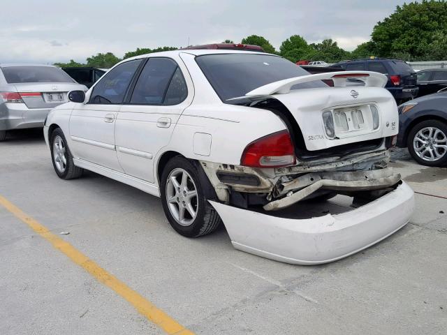 3N1BB51DX1L130635 - 2001 NISSAN SENTRA SE WHITE photo 3