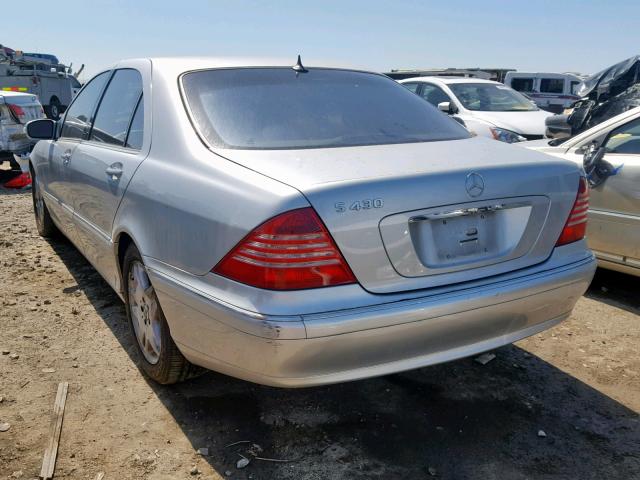 WDBNG70J43A365684 - 2003 MERCEDES-BENZ S 430 SILVER photo 3
