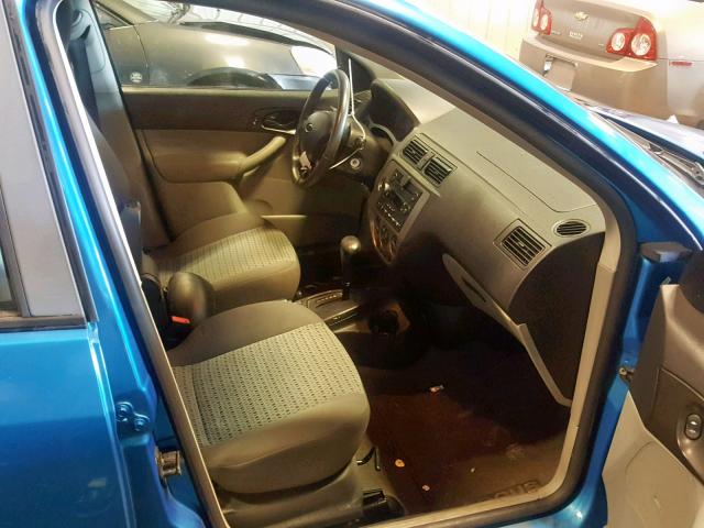 1FAHP34N17W187428 - 2007 FORD FOCUS ZX4 BLUE photo 5