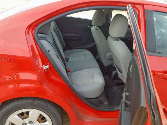 1G1JA5SH8D4223122 - 2013 CHEVROLET SONIC LS RED photo 6