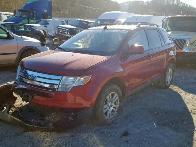 2FMDK48C88BA79585 - 2008 FORD EDGE SEL MAROON photo 2