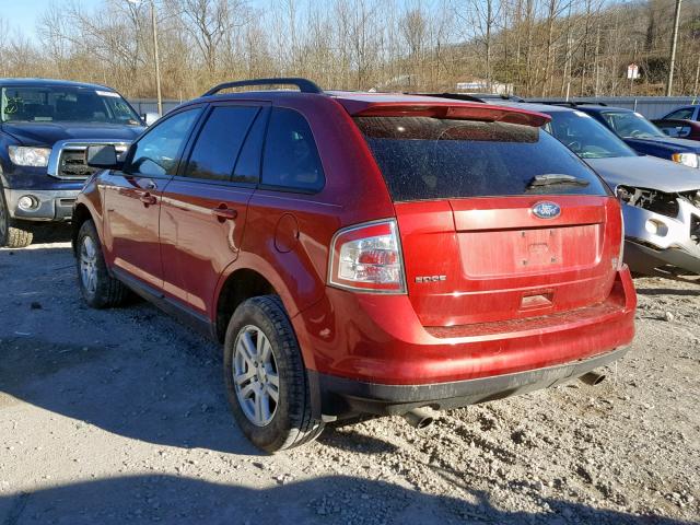 2FMDK48C88BA79585 - 2008 FORD EDGE SEL MAROON photo 3