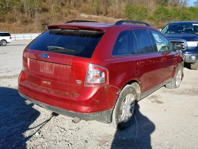 2FMDK48C88BA79585 - 2008 FORD EDGE SEL MAROON photo 4