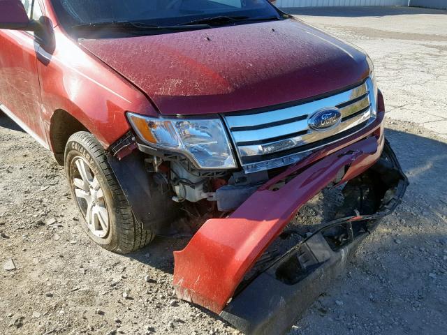 2FMDK48C88BA79585 - 2008 FORD EDGE SEL MAROON photo 9