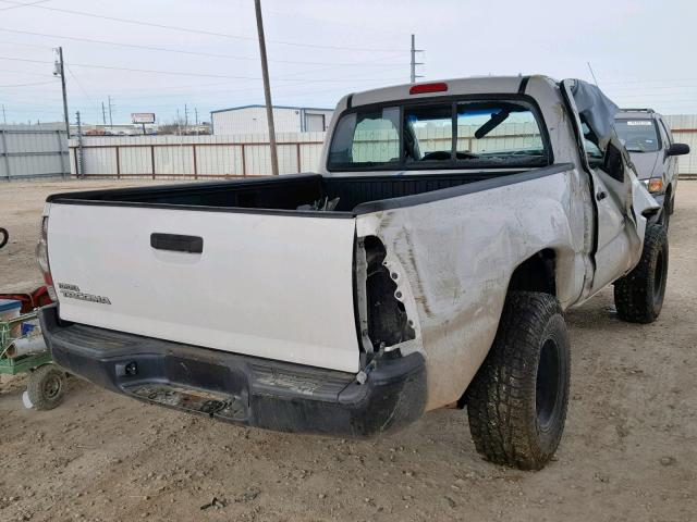 5TENX22N39Z617766 - 2009 TOYOTA TACOMA WHITE photo 4