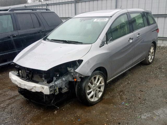 JM1CW2DL3C0141287 - 2012 MAZDA 5 SILVER photo 2