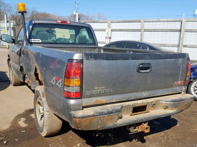 1GTEK14Z57Z118498 - 2007 GMC NEW SIERRA GRAY photo 3