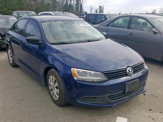 3VW1K7AJ4CM365312 - 2012 VOLKSWAGEN JETTA BASE BLUE photo 1