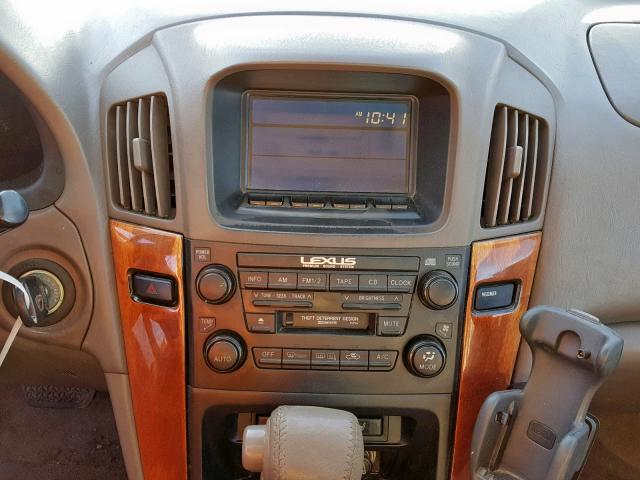 JT6HF10U7X0071840 - 1999 LEXUS RX 300 BEIGE photo 9