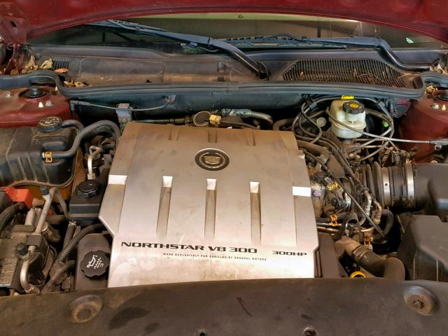 1G6KF57984U162744 - 2004 CADILLAC DEVILLE DT RED photo 7