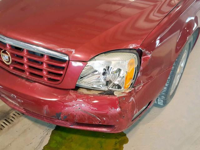 1G6KF57984U162744 - 2004 CADILLAC DEVILLE DT RED photo 9