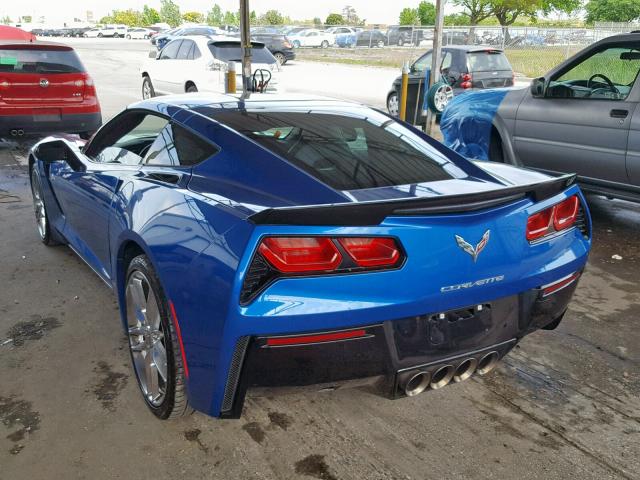 1G1YH2D74G5104057 - 2016 CHEVROLET CORVETTE S BLUE photo 3