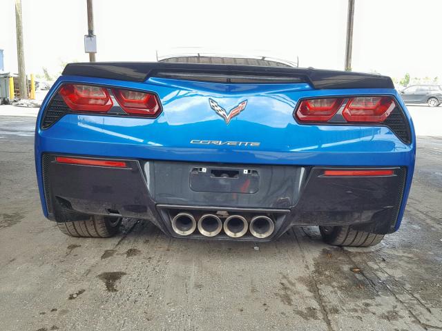 1G1YH2D74G5104057 - 2016 CHEVROLET CORVETTE S BLUE photo 9