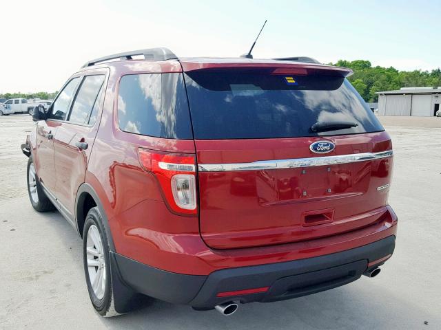 1FM5K7B80FGA01527 - 2015 FORD EXPLORER RED photo 3