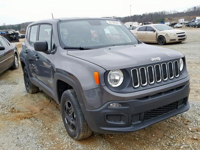 ZACCJBAB5JPH66971 - 2018 JEEP RENEGADE S GRAY photo 1