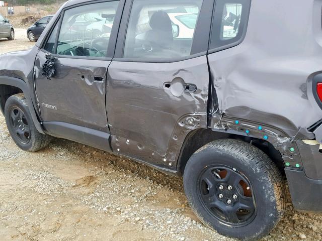 ZACCJBAB5JPH66971 - 2018 JEEP RENEGADE S ნაცრისფერი ფოტო 9