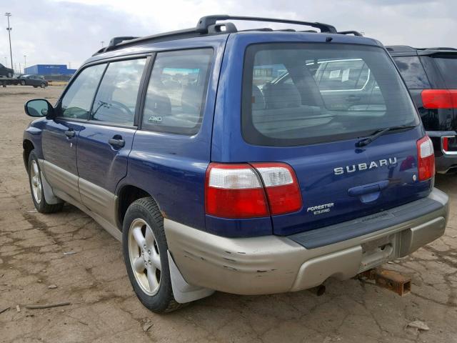 JF1SF65591H755025 - 2001 SUBARU FORESTER S BLUE photo 3