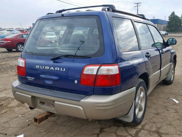 JF1SF65591H755025 - 2001 SUBARU FORESTER S BLUE photo 4