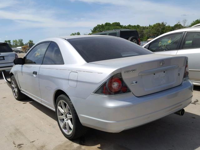 1HGEM22293L026895 - 2003 HONDA CIVIC DX SILVER photo 3