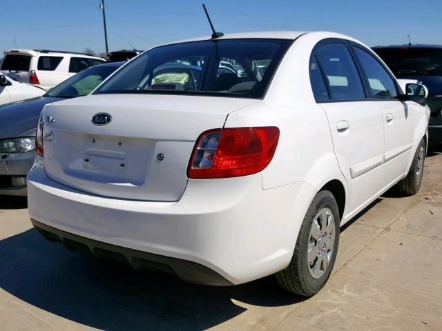 KNADH4A31B6928567 - 2011 KIA RIO BASE WHITE photo 4