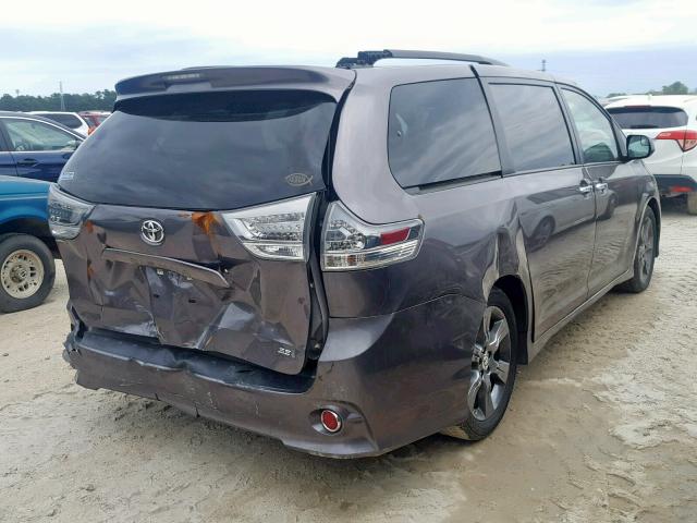 5TDXK3DC8FS613083 - 2015 TOYOTA SIENNA SPO GRAY photo 4