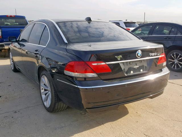 WBAHN83597DT74147 - 2007 BMW 750 BLACK photo 3