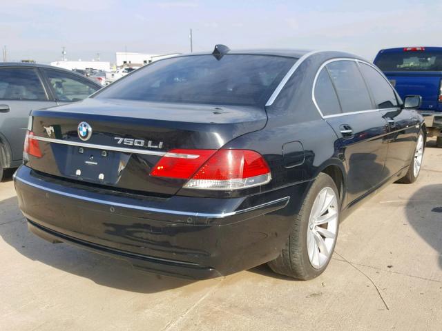 WBAHN83597DT74147 - 2007 BMW 750 BLACK photo 4