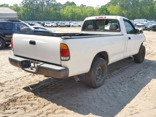 5TBJN3215YS099803 - 2000 TOYOTA TUNDRA WHITE photo 4